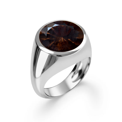Jamestown Smoky Quartz Ring in 14k Gold (November)