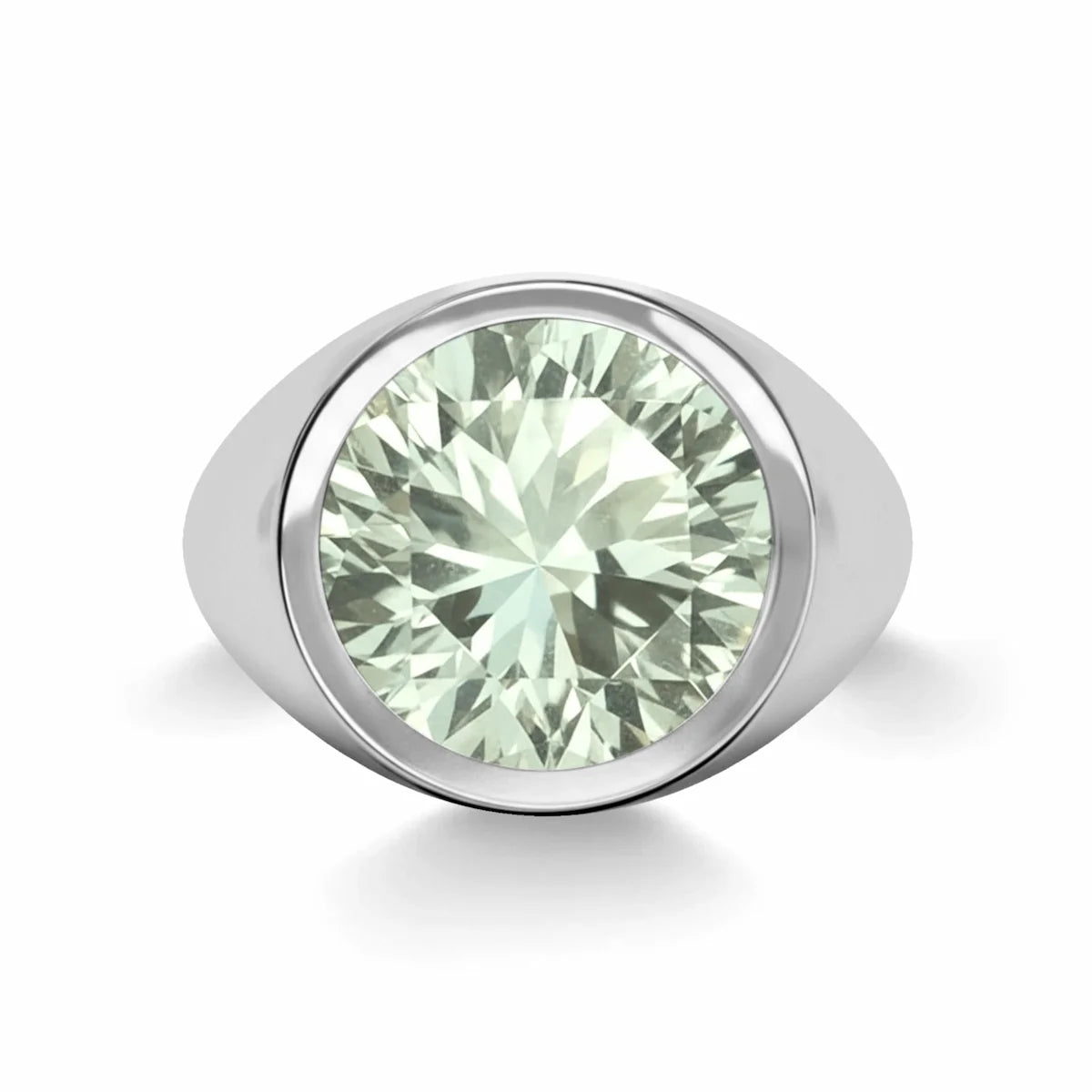 Jamestown Green Amethyst Ring in 14k Gold (February)