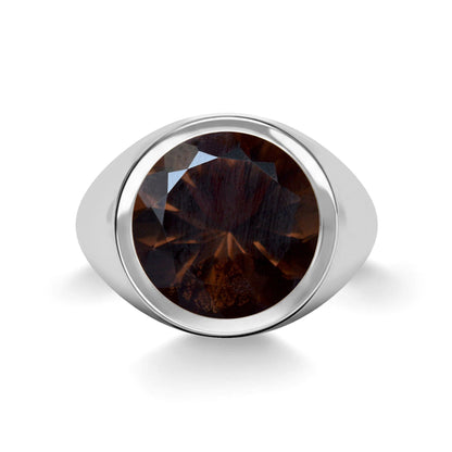 Jamestown Smoky Quartz Ring in 14k Gold (November)
