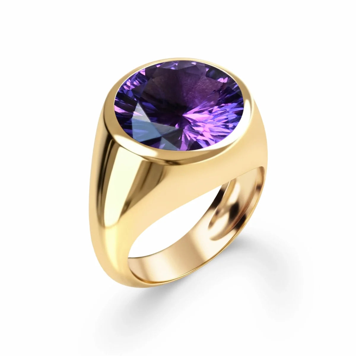Jamestown Amethyst Ring in 14k Gold (February)