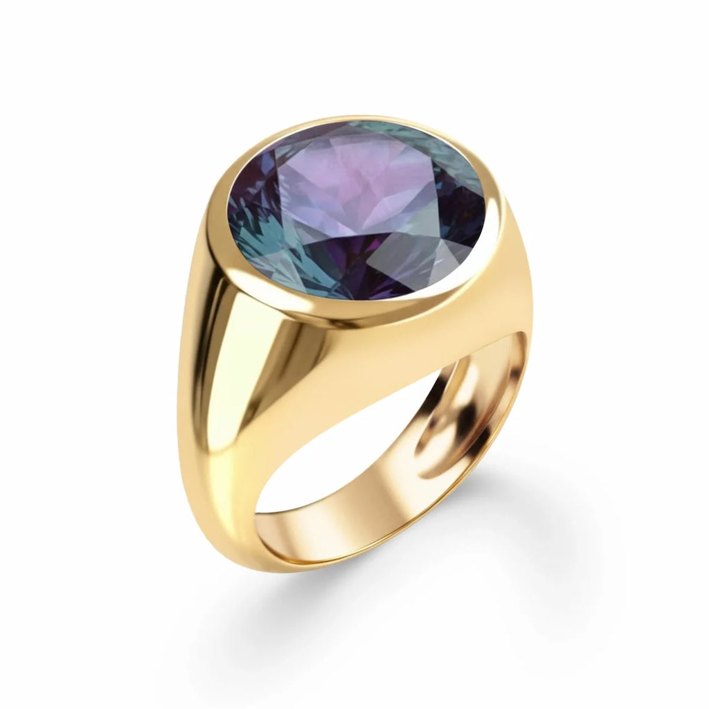 Jamestown Alexandrite Ring in 14k Gold (June)