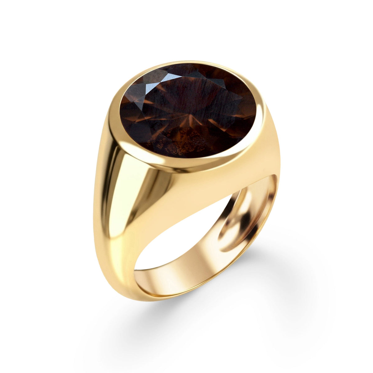 Jamestown Smoky Quartz Ring in 14k Gold (November)