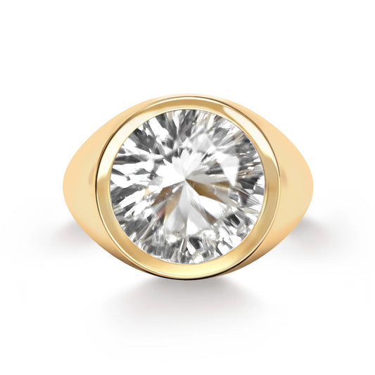 Jamestown White Topaz Ring in 14k Gold (April)
