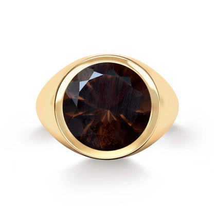 Jamestown Smoky Quartz Ring in 14k Gold (November)