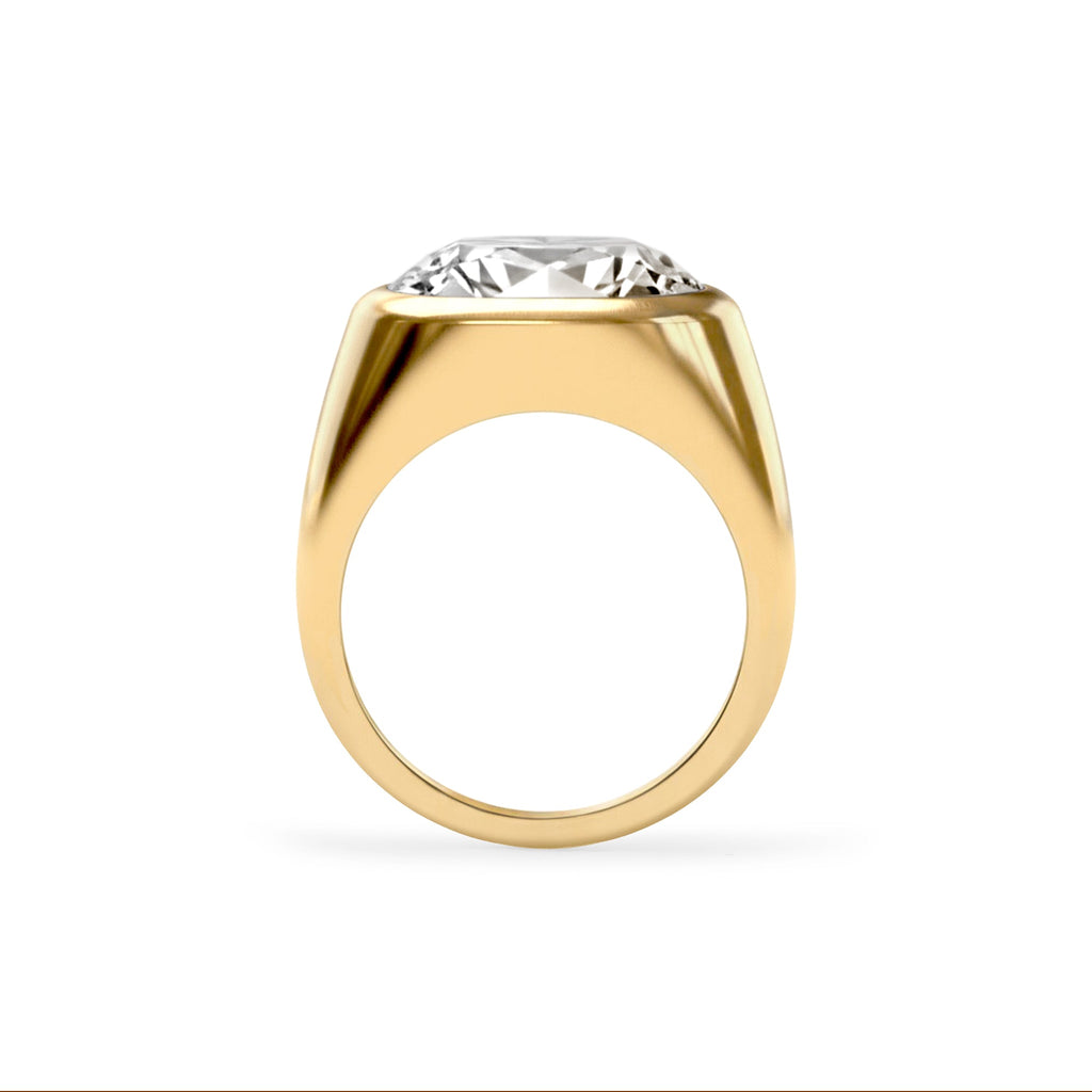 Jamestown White Topaz Ring in 14k Gold (April)