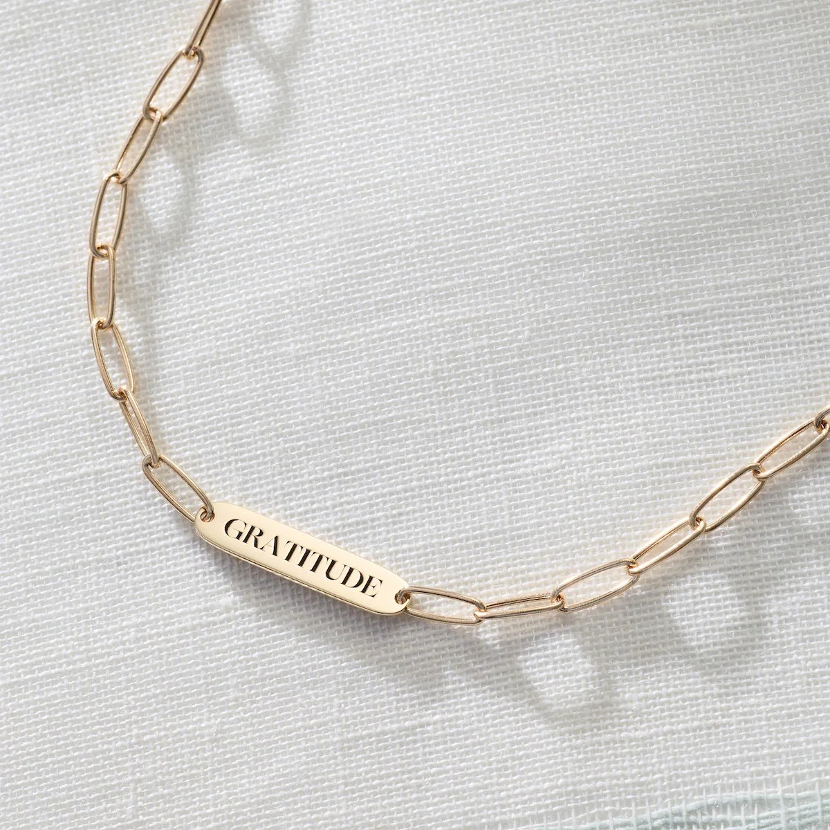Large 1 Nameplate Bracelet on Adelaide in 14k Gold