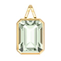 Large Warren Green Amethyst Pendant in 14k Gold (February)