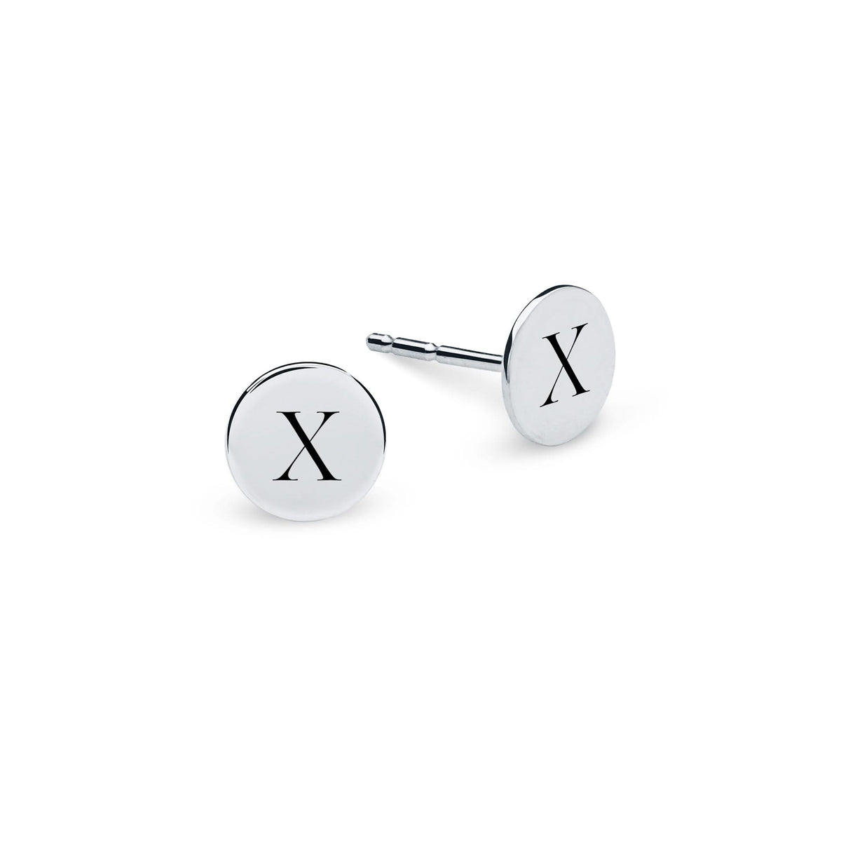 Letter X Stud Earrings in 14k Gold