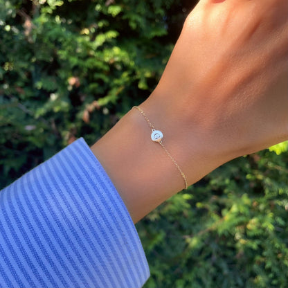 Letter G Bracelet in 14k Gold