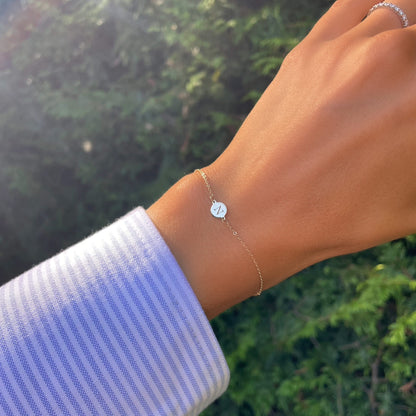 Letter N Bracelet in 14k Gold