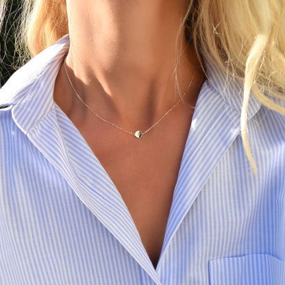 Letter P Necklace in 14k Gold