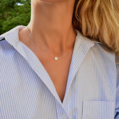 Letter S Necklace in 14k Gold
