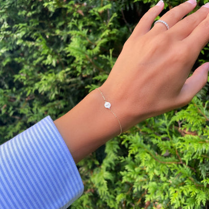 Letter T Bracelet in 14k Gold