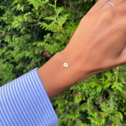 Letter X Bracelet in 14k Gold