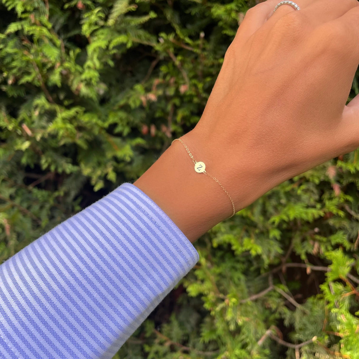 Letter Z Bracelet in 14k Gold