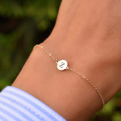 Letter Z Bracelet in 14k Gold