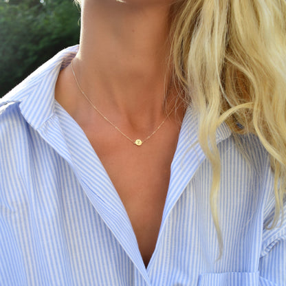 Letter Z Necklace in 14k Gold