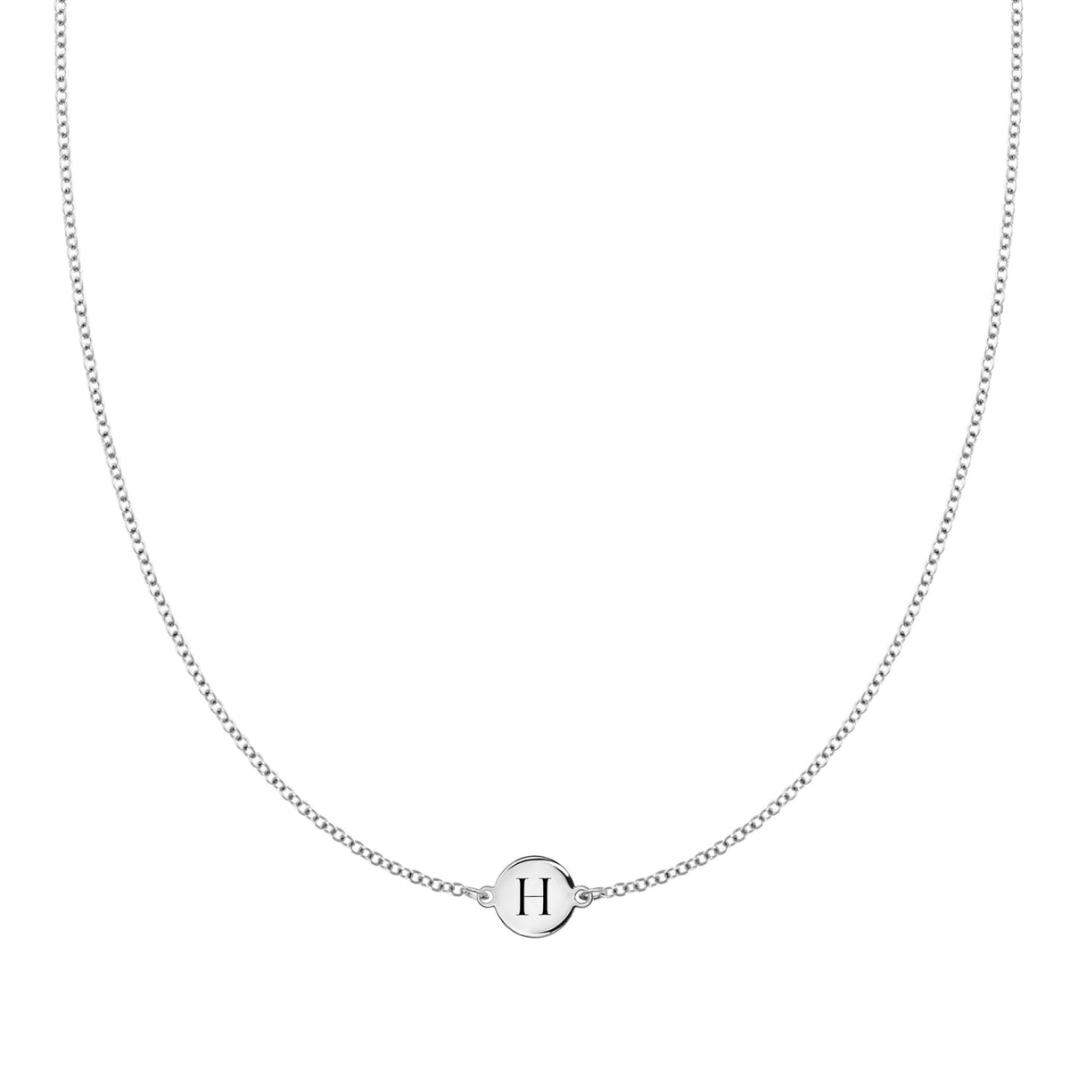 Letter H Necklace in 14k Gold