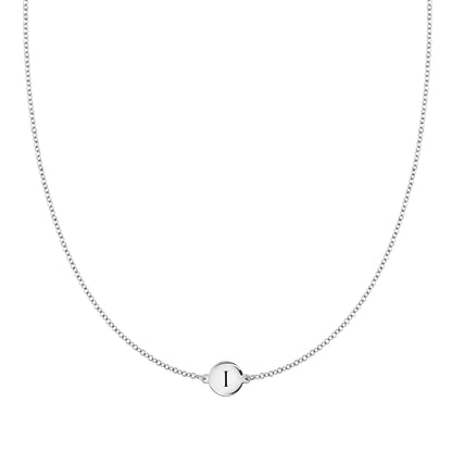 Letter I Necklace in 14k Gold