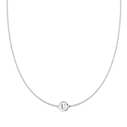Letter U Necklace in 14k Gold
