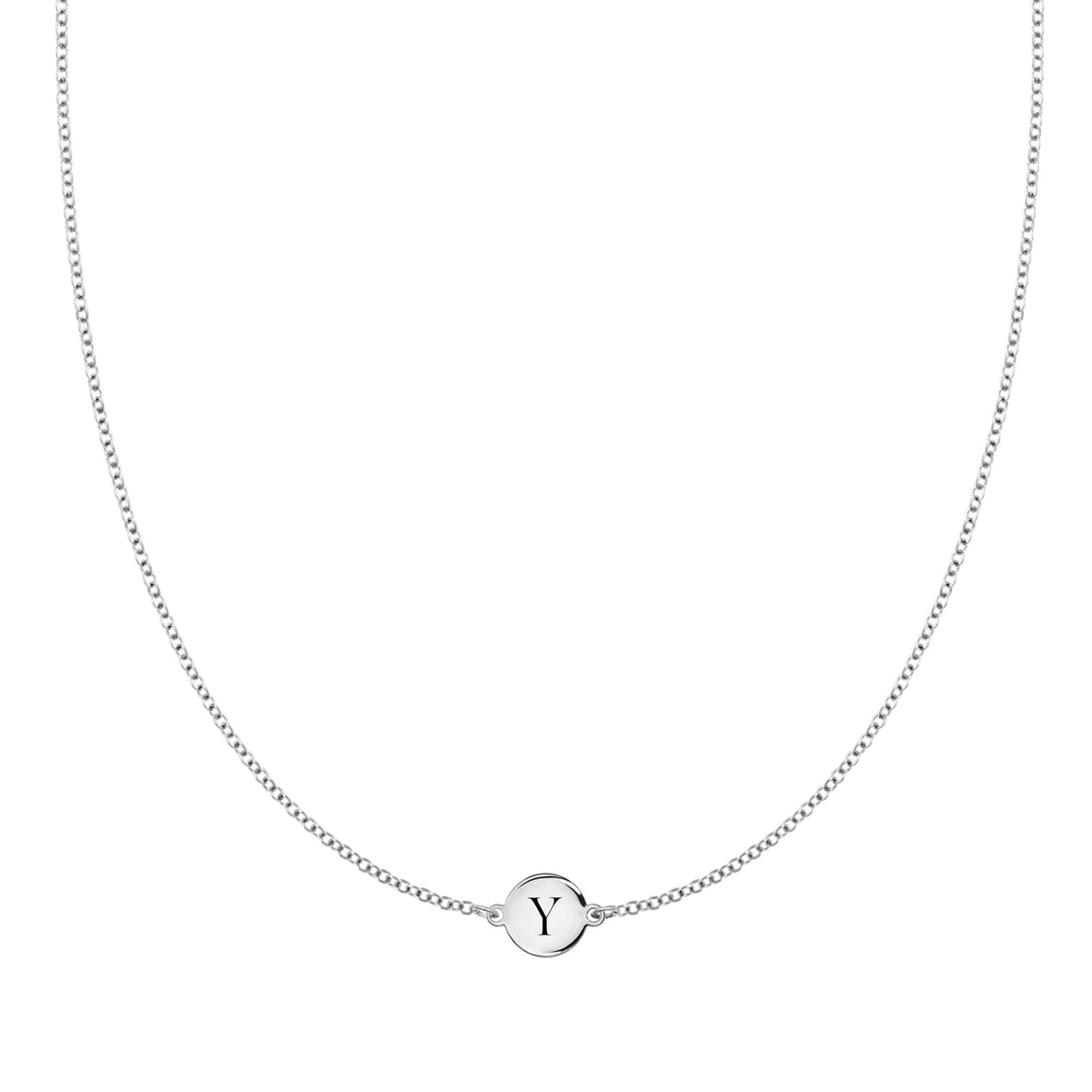 Letter Y Necklace in 14k Gold