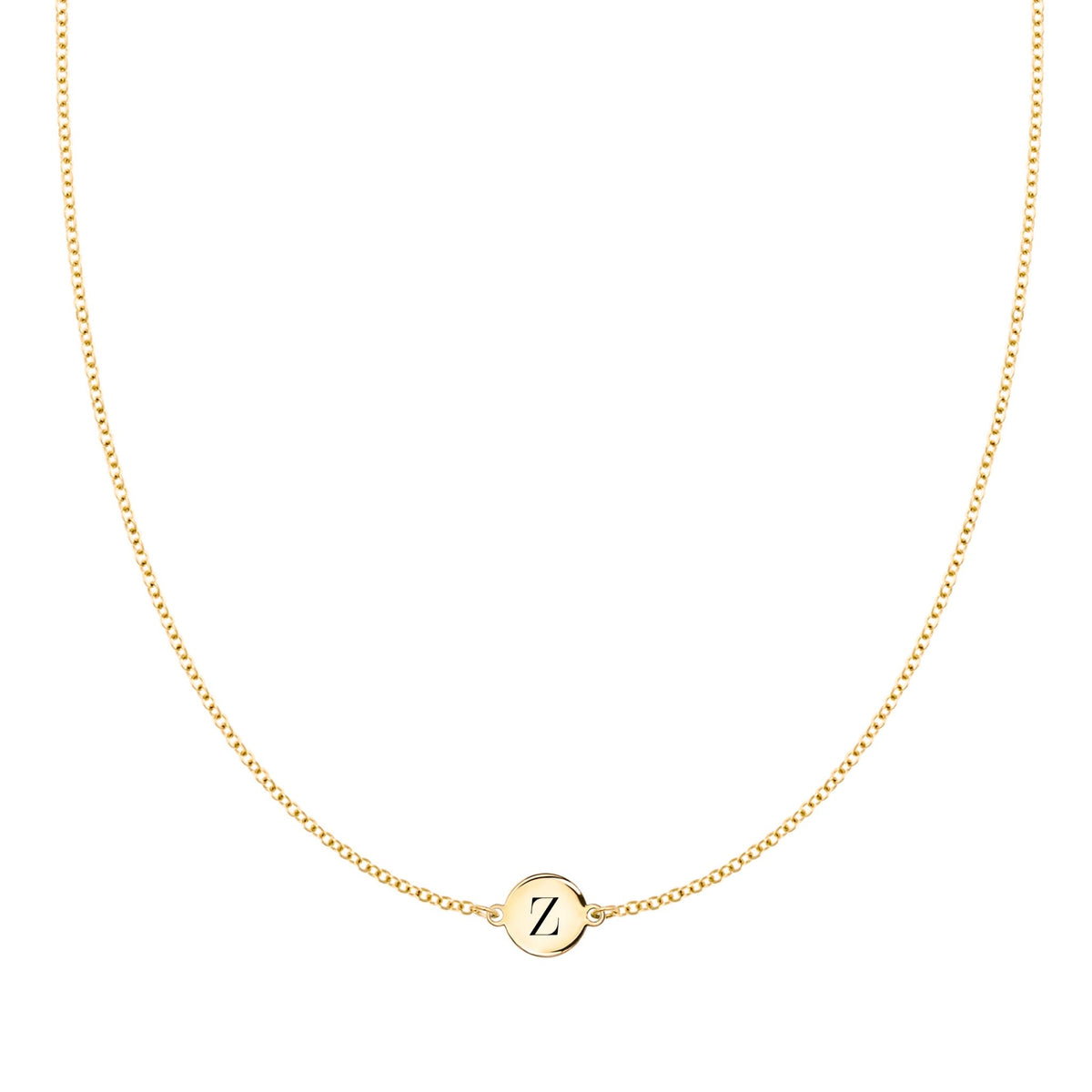 Letter Z Necklace in 14k Gold