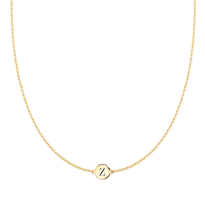 Letter Z Necklace in 14k Gold