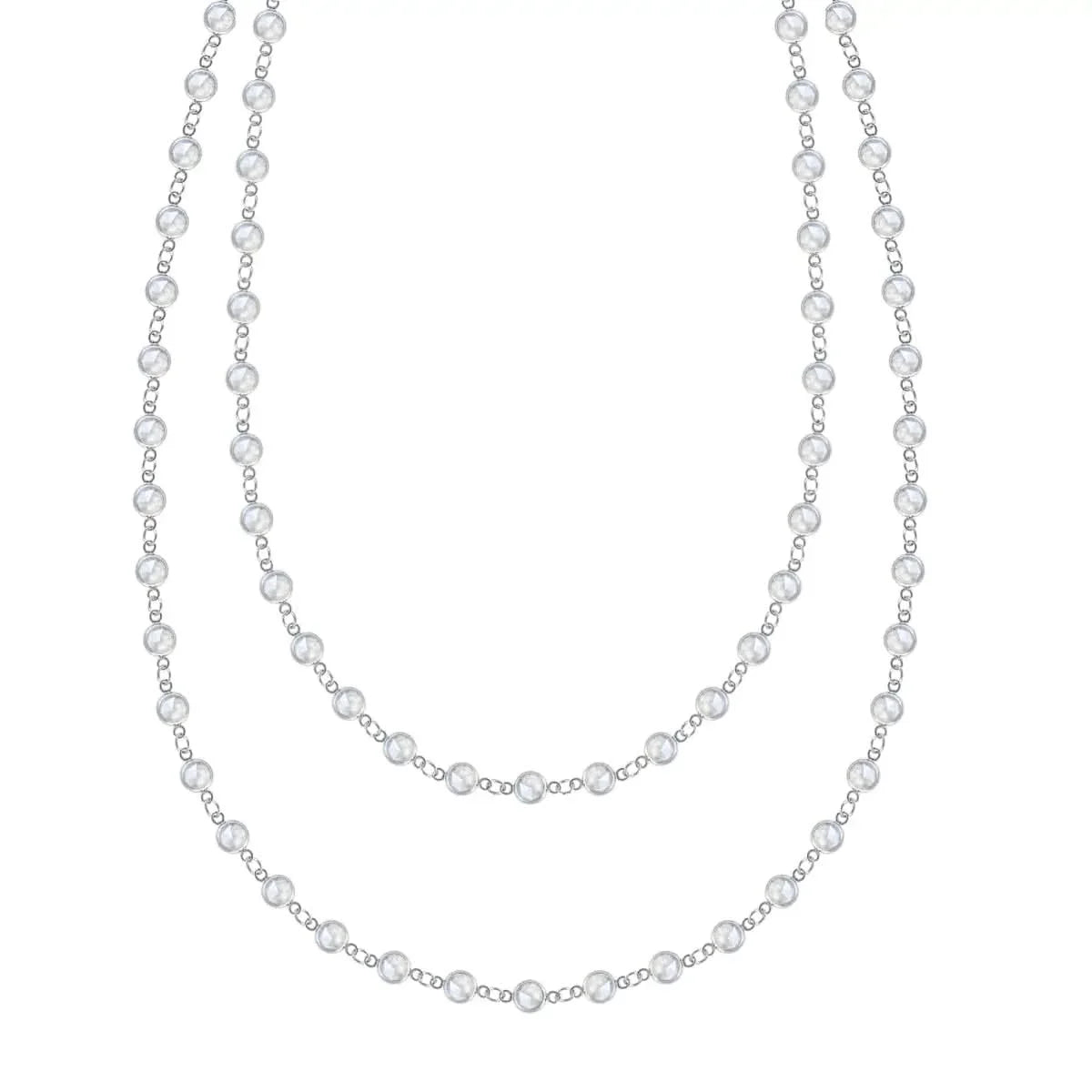 Newport Moonstone Long Necklace in 14k Gold (June)