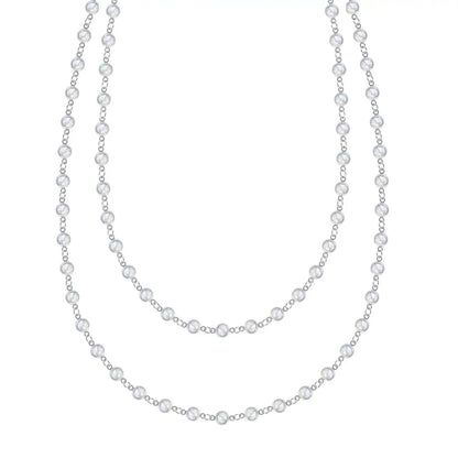 Newport Moonstone Long Necklace in 14k Gold (June)
