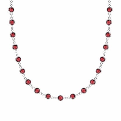 Newport Garnet Necklace in 14k Gold (January)