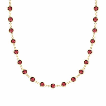 Newport Garnet Necklace in 14k Gold (January)