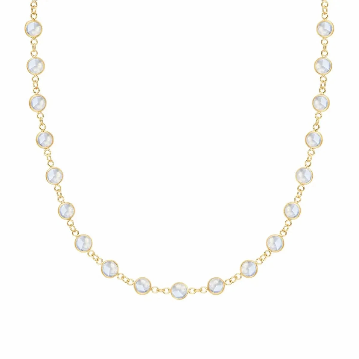 Newport Moonstone Necklace in 14k Gold (June)