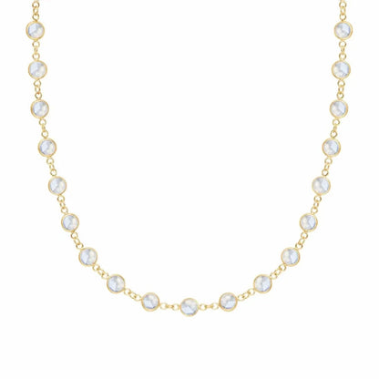 Newport Moonstone Necklace in 14k Gold (June)