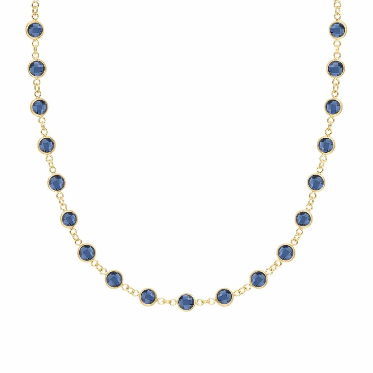 Newport Sapphire Necklace in 14k Gold (September)