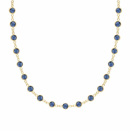Newport Sapphire Necklace in 14k Gold (September)