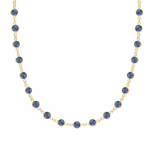 Newport Sapphire Necklace in 14k Gold (September)