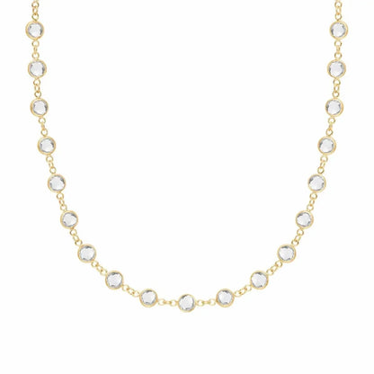 Newport White Topaz Necklace in 14k Gold (April)