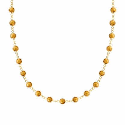 Newport Citrine Necklace in 14k Gold (November)