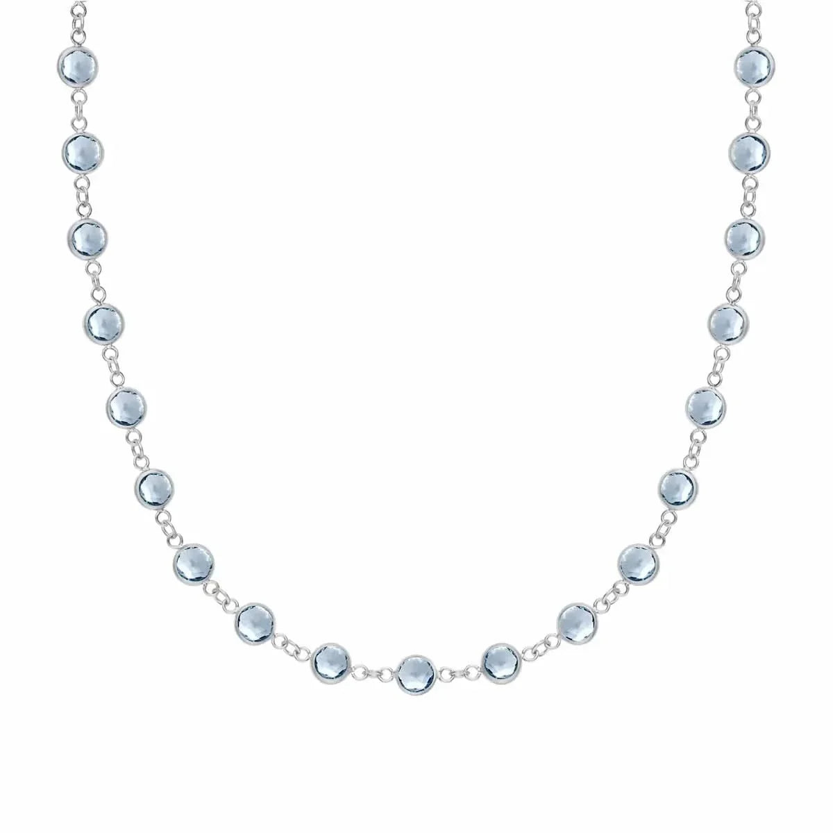 Newport Aquamarine Necklace in 14k Gold (March)