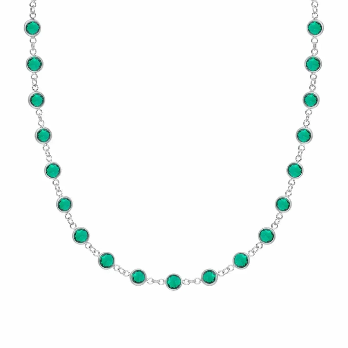 Newport Emerald Necklace in 14k Gold (May)