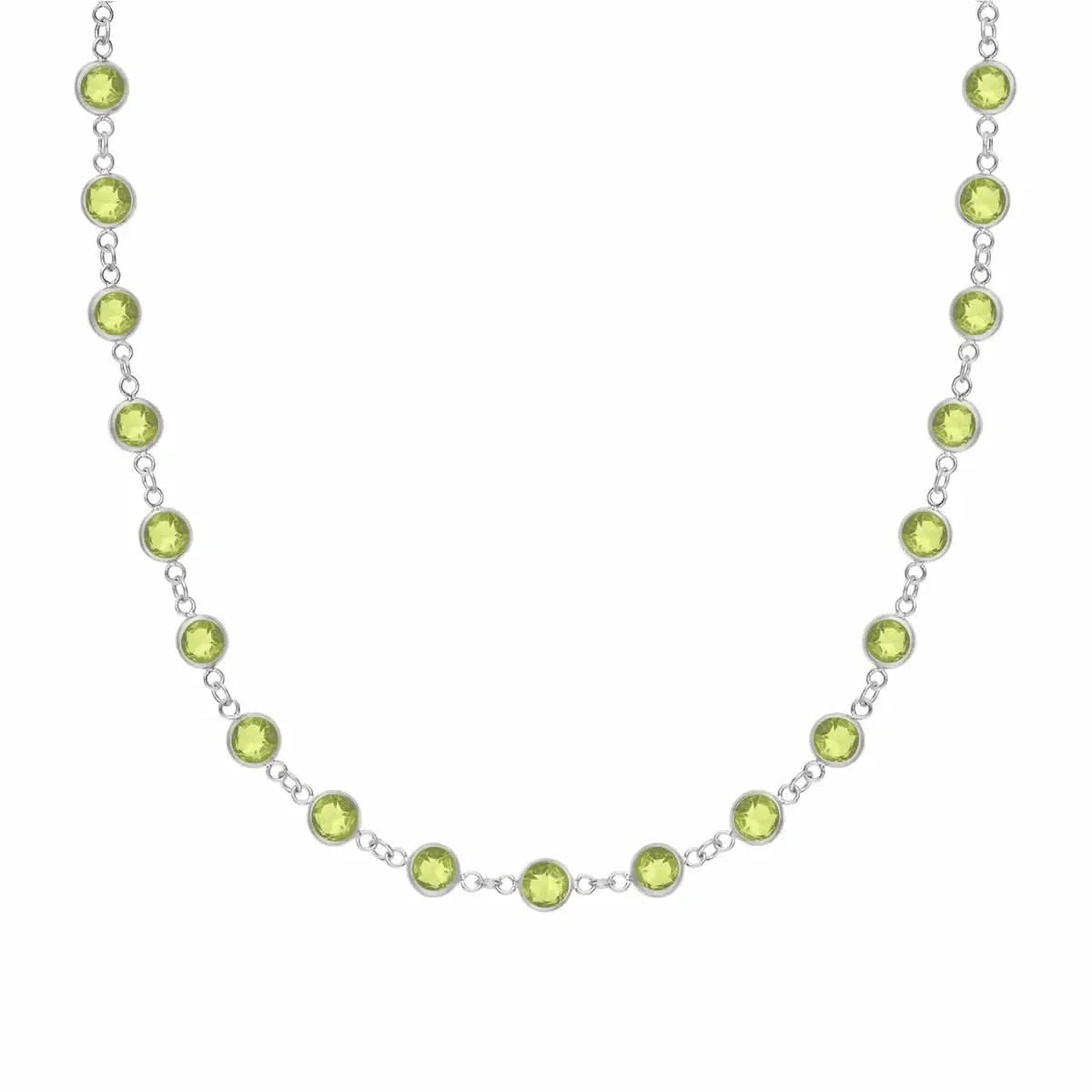 Newport Peridot Necklace in 14k Gold (August)