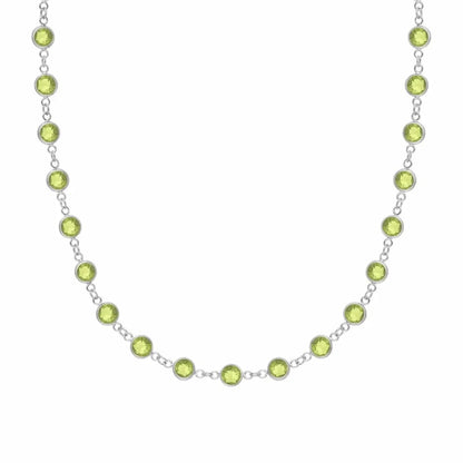 Newport Peridot Necklace in 14k Gold (August)