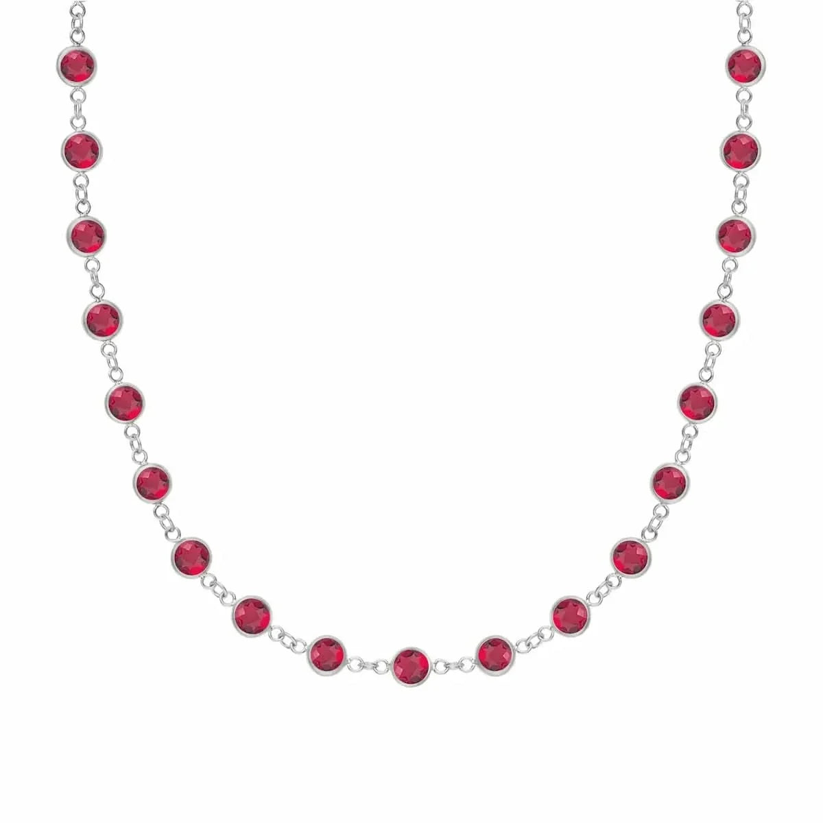 Newport Ruby Necklace in 14k Gold (July)