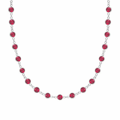 Newport Ruby Necklace in 14k Gold (July)