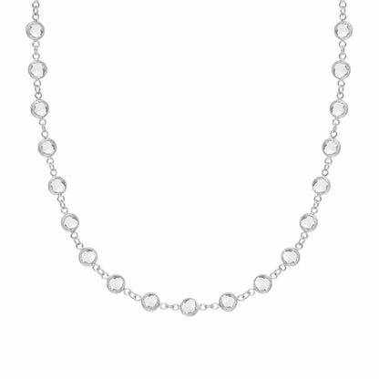 Newport White Topaz Necklace in 14k Gold (April)