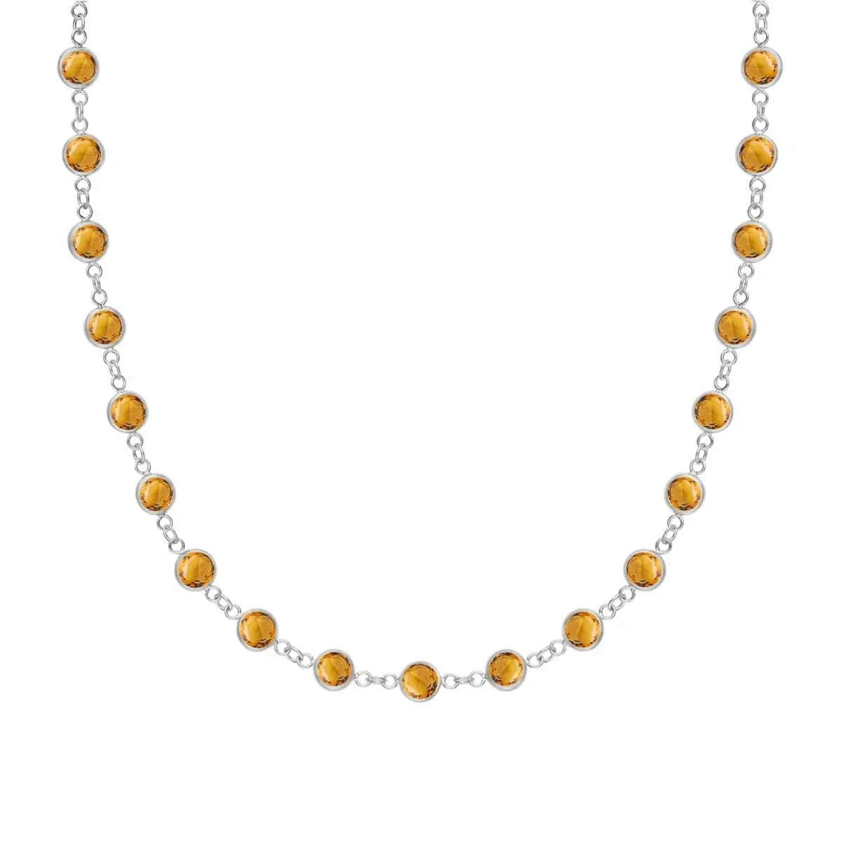 Newport Citrine Necklace in 14k Gold (November)
