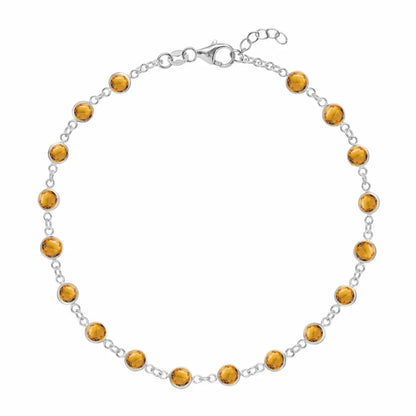Newport Citrine Bracelet in 14k Gold (November)