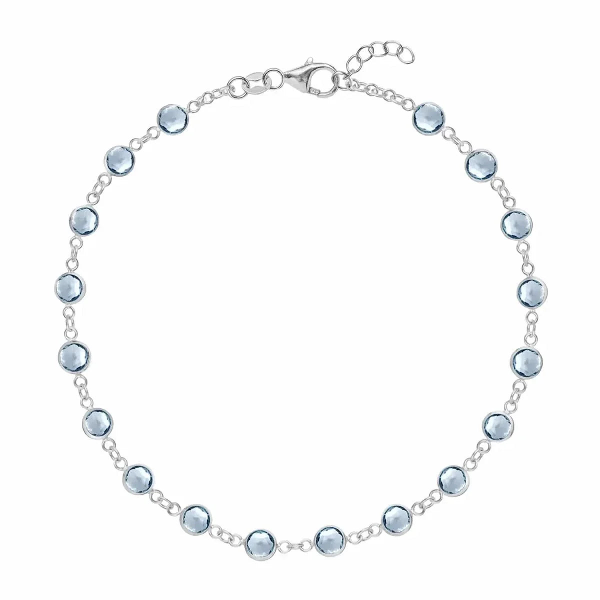 Newport Aquamarine Bracelet in 14k Gold (March)