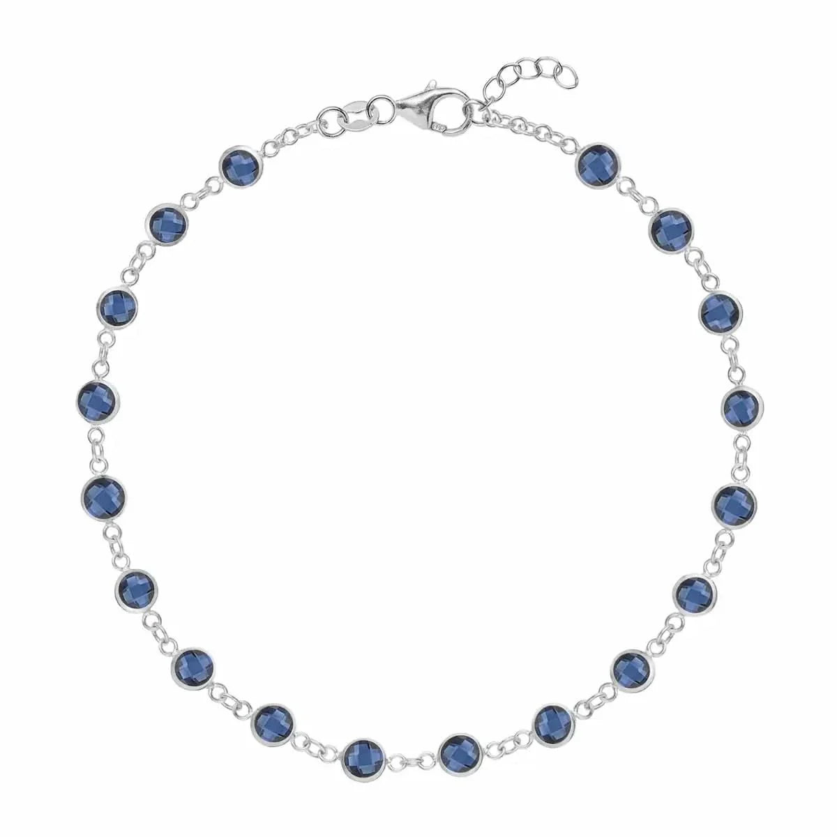 Newport Sapphire Bracelet in 14k Gold (September)