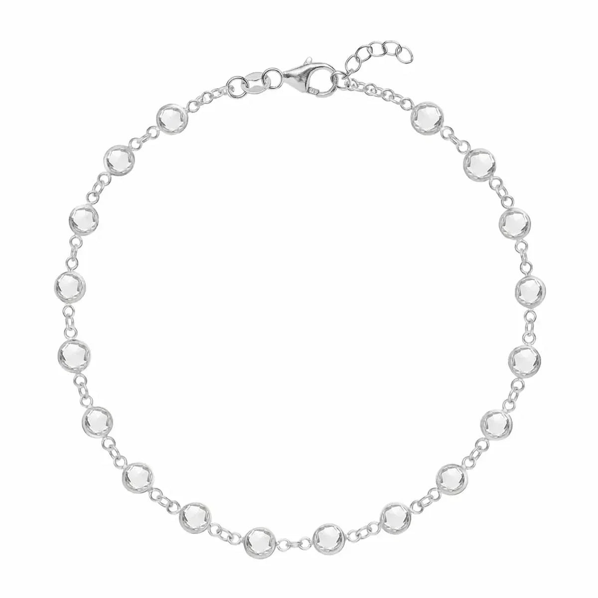 Newport White Topaz Bracelet in 14k Gold (April)